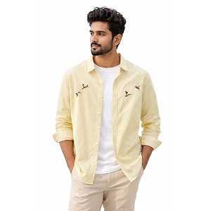 Mens Cotton Blend Casual Wear with Bird