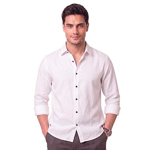mens cotton blend solid casual shirt regular fit full sleeve shirt for men plain formal amp casual wear collared button down shirt