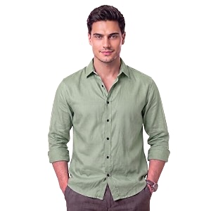 mens cotton blend solid casual shirt regular fit full sleeve shirt for men plain formal amp casual wear collared button down shirt
