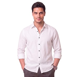 mens cotton blend solid casual shirt regular fit full sleeve shirt for men plain formal amp casual wear collared button down shirt