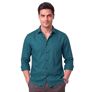 mens cotton blend solid casual shirt regular fit full sleeve shirt for men plain formal amp casual wear collared button down shirt