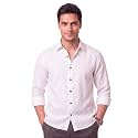 Men’s Cotton Blend Solid Casual Shirt Regular Fit Full Sleeve Shirt for Men Plain Formal &amp; Casual Wear Collared Button Down Shirt