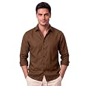 Men’s Cotton Blend Solid Casual Shirt Regular Fit Full Sleeve Shirt for Men Plain Formal &amp; Casual Wear Collared Button Down Shirt