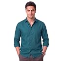 Men’s Cotton Blend Solid Casual Shirt Regular Fit Full Sleeve Shirt for Men Plain Formal &amp; Casual Wear Collared Button Down Shirt