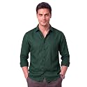Men’s Cotton Blend Solid Casual Shirt Regular Fit Full Sleeve Shirt for Men Plain Formal &amp; Casual Wear Collared Button Down Shirt