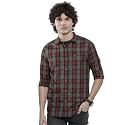 Men39s Cotton Casual Checked Classic Collar Slim