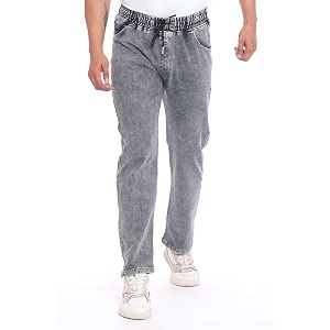Mens Denim Joggers Regular Fit Mid Rise