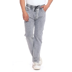 Mens Denim Joggers Regular Fit Mid Rise