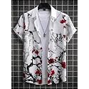 Mens Digital Printed Elastane Shirt Stretchable