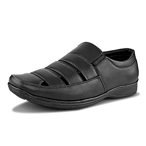 Mens Faux Leather Fisherman Shoe Style Sandal