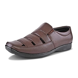 Mens Faux Leather Fisherman Shoe Style Sandal