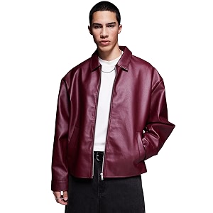 Mens Faux Leather Jacket Premium PU