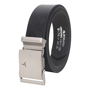 Mens Formal Genuine Leather Auto-lock Adjustable Belt