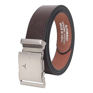 Mens Formal Genuine Leather Auto-lock Adjustable Belt