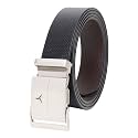 Mens Formal Genuine Leather Auto-lock Adjustable Belt