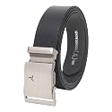 Mens Formal Genuine Leather Auto-lock Adjustable Belt