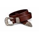 Mens Genuine Leather Belt with Vintage Engraved