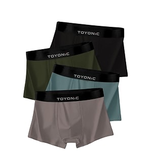 Mens Ice Silk Trunks 4 Pack
