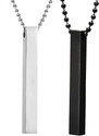Veeva Beauty & Fashion Men's Jewellery Bar Silver Locket Pendant Necklace For boys Gift For Him Stainless Steel Chain Set