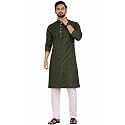 Mens Lakhnawi Chikankari Kurta Set Cotton Ethnic