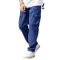 Mens Loose Fit Denim Jeans Mid