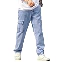 Mens Loose Fit Denim Jeans Mid