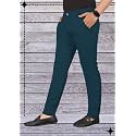 Mens Lycra Stretch Casual Pants Slim Fit