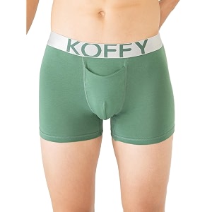 KOFFY Mens Malleable Cotton Lycra Long Trunk
