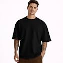 Mens Oversized Round Neck Cotton T-Shirt for