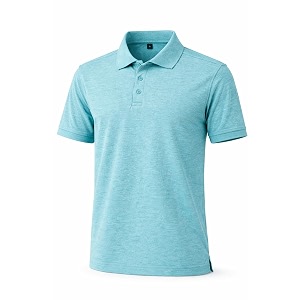 Mens Polo T-Shirt Breathable Moisture-Wicking Soft