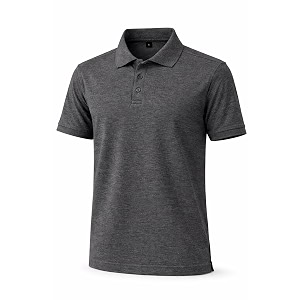 Mens Polo T-Shirt Breathable Moisture-Wicking Soft