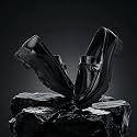 Mens Premium Glossy Black Chunky Sole Loafers