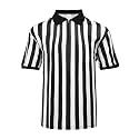 Men’s Referee Shirt Zipper Official Ref Shirt Costume Umpire Jersey for Womens Football Halloween Uniform