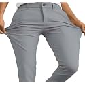 Men’s Regular Fit Light Grey Stretchable Trousers – Expandable Waist Formal & Casual Pants | Premium Lightweight Comfortable