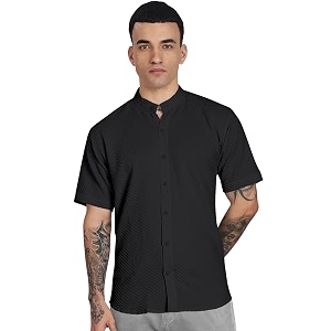 Mens Regular Fit Solid Casual Shirt -