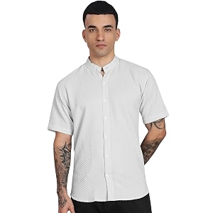 Mens Regular Fit Solid Casual Shirt -