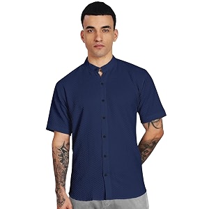 Mens Regular Fit Solid Casual Shirt -