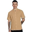 Mens Regular Fit Solid Casual Shirt 