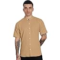 Mens Regular Fit Solid Casual Shirt 