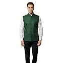 Men’s Self-Design Sleeveless Nehru Jacket for Festive and Formal Wear