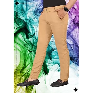 Mens Slim Fit Casual Chinos Pants Stretch