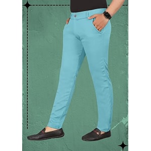 Mens Slim Fit Casual Chinos Pants Stretch