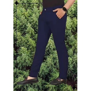 Mens Slim Fit Casual Chinos Pants Stretch