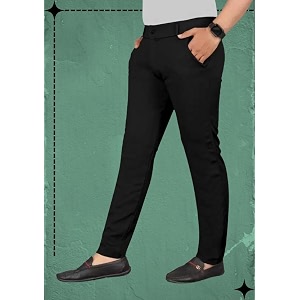 Mens Slim Fit Casual Chinos Pants Stretch