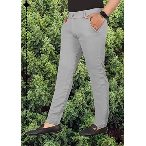 Mens Slim Fit Casual Chinos Pants Stretch