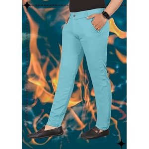 Mens Slim Fit Casual Chinos Pants Stretch
