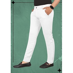 Mens Slim Fit Casual Chinos Pants Stretch