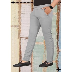 Mens Slim Fit Casual Chinos Pants Stretch