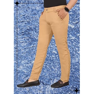 Mens Slim Fit Casual Chinos Pants Stretch