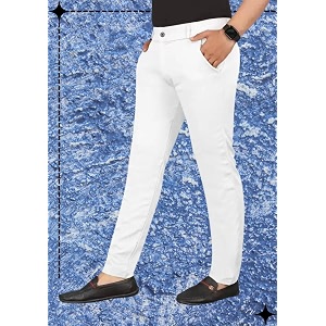 Mens Slim Fit Casual Chinos Pants Stretch